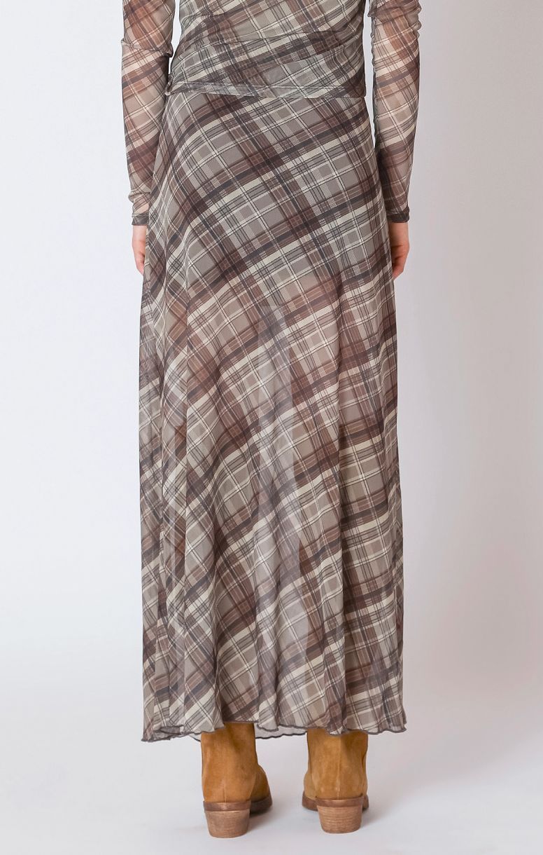 JUPE LONGUE MÈCHE ÉCOSSAISSE