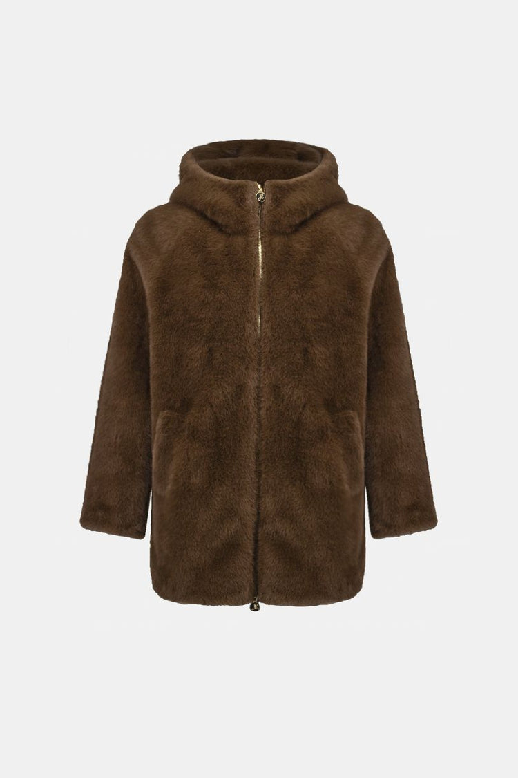 JOSEPH RIBKOFF MANTEAU FAUSSE FOURRURE