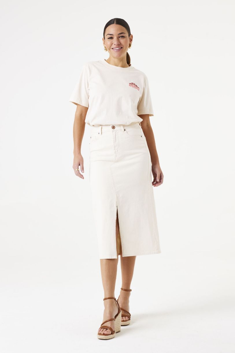JUPE DE JEANS MIDI CELIA