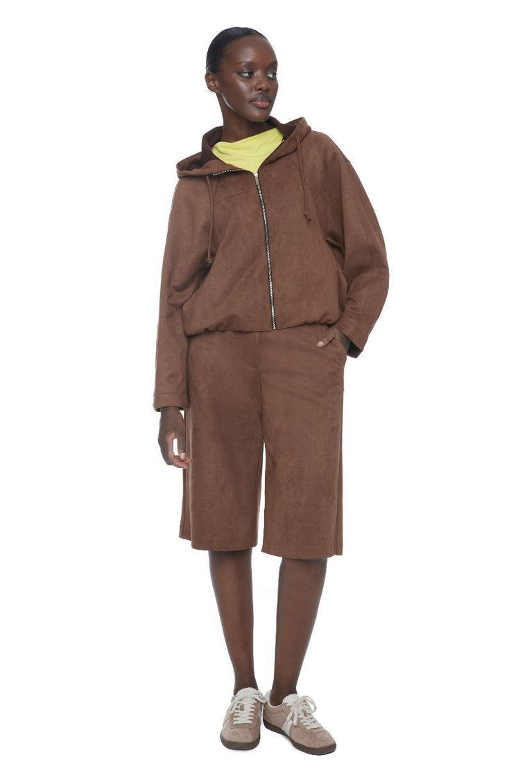 ILTM JACKET VEGAN SUEDE HOODED