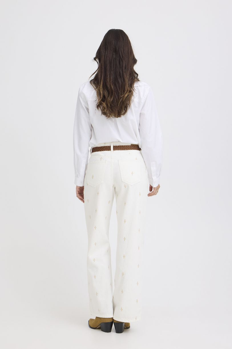 JEANS DROIT KIMU ET SON ORNEMENT