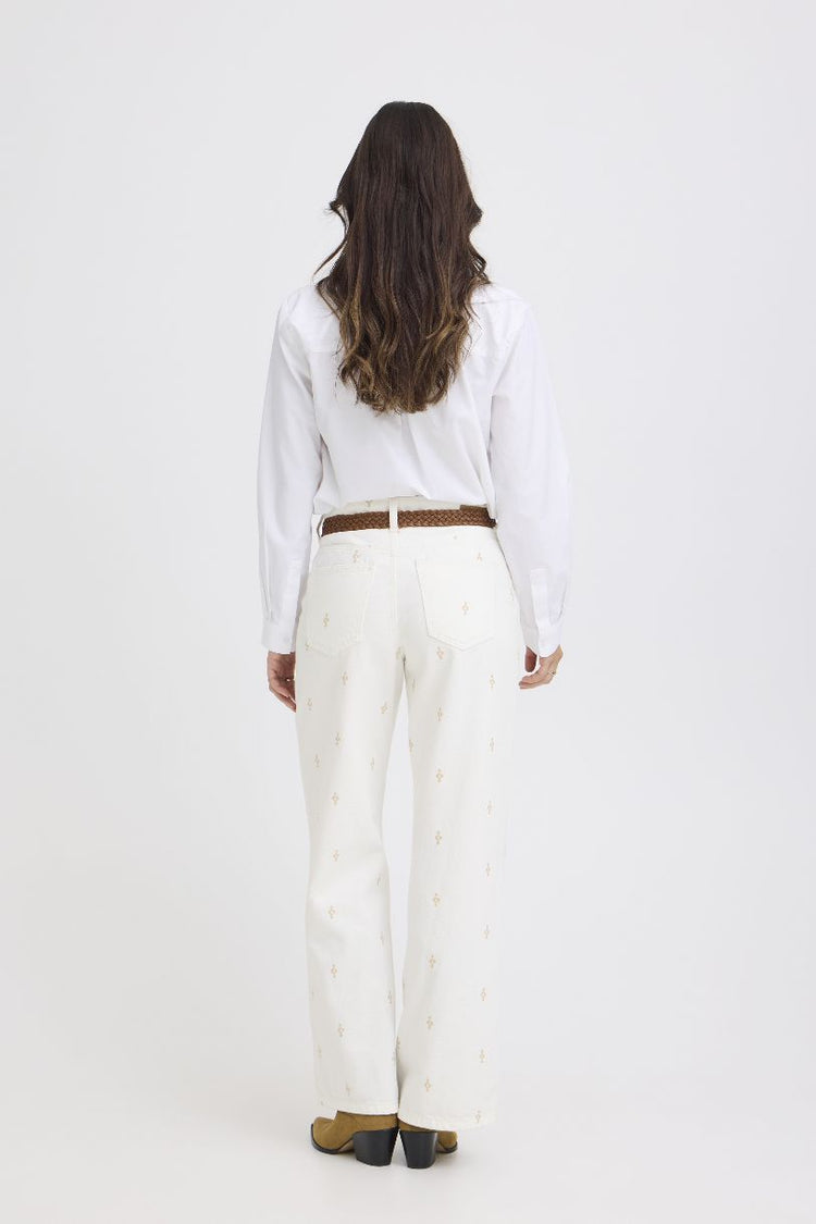 JEANS DROIT KIMU ET SON ORNEMENT