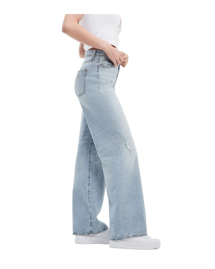 JEANS GUESS WIDE LEG MOONSTONE BLUE