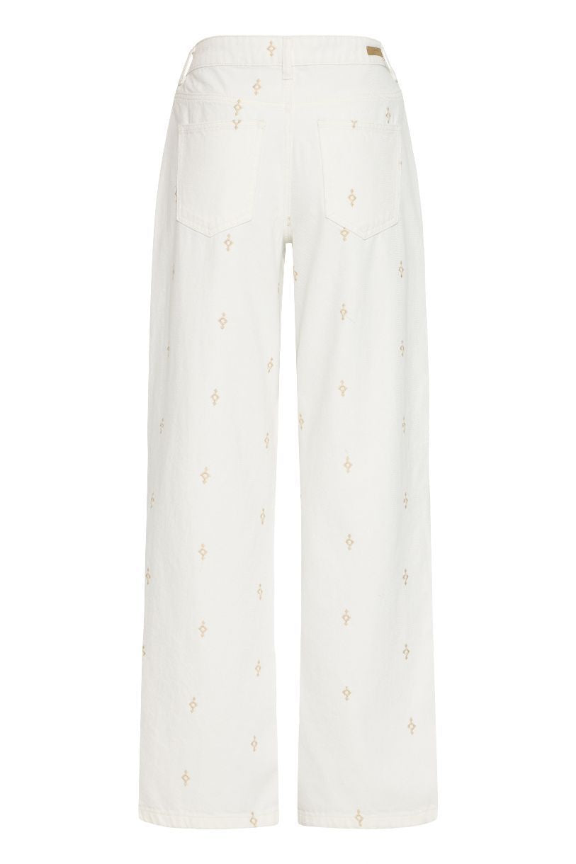 JEANS DROIT KIMU ET SON ORNEMENT