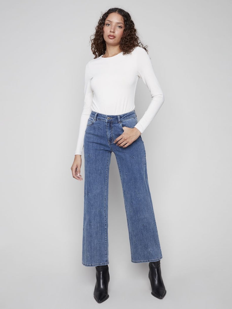 JEANS LARGE CHARLIE B TENIR À COEUR