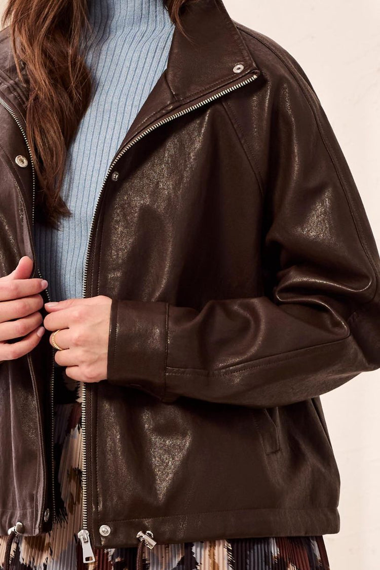 TRIBAL JACKET SADDLEBROWN