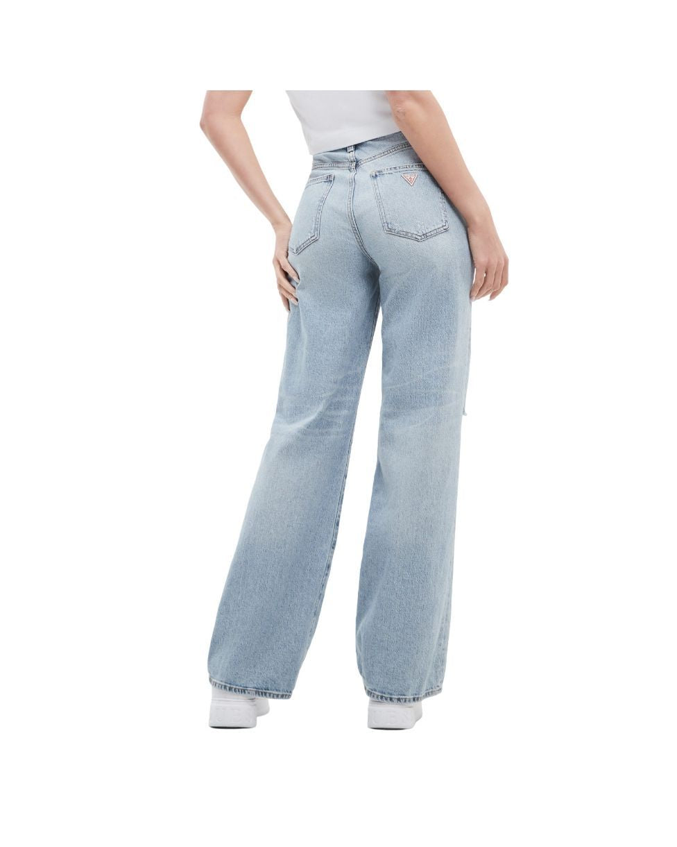 JEANS GUESS WIDE LEG MOONSTONE BLUE