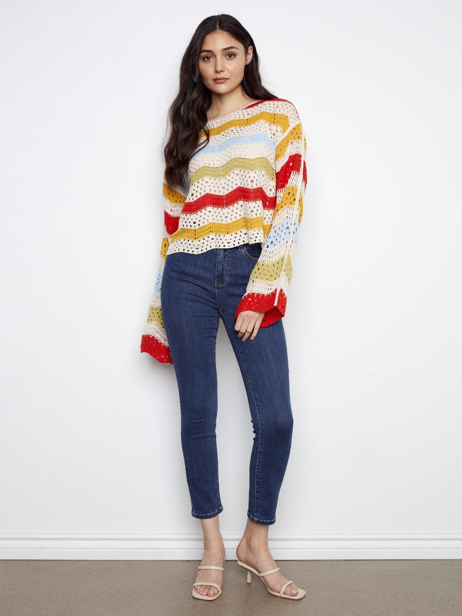 CHANDAIL SUIVRE LA VAGUE DES COULEURS