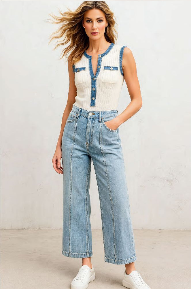 DÉBARDEUR AVEC DENIM