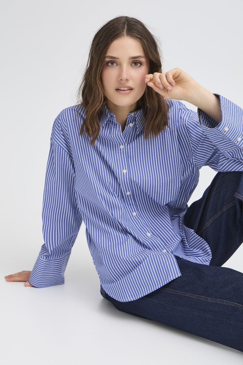 CHEMISIER À RAYURE FINA