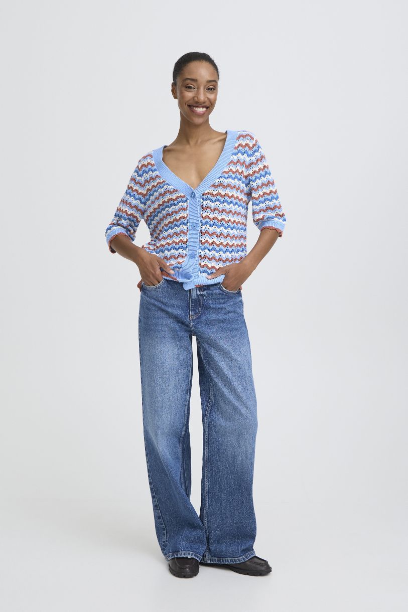 CARDIGAN NERO POINTELLE L'ACCENT FRANÇAIS