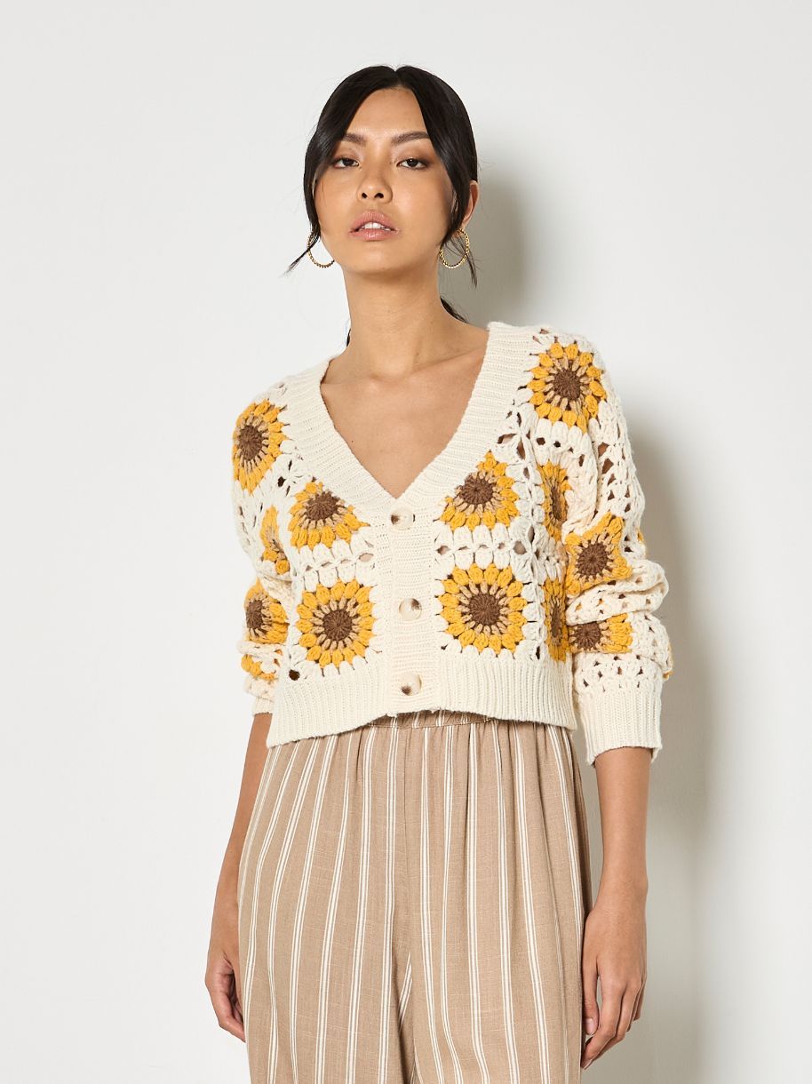 CARDIGAN ARTISANAL LES TOURNESOLS