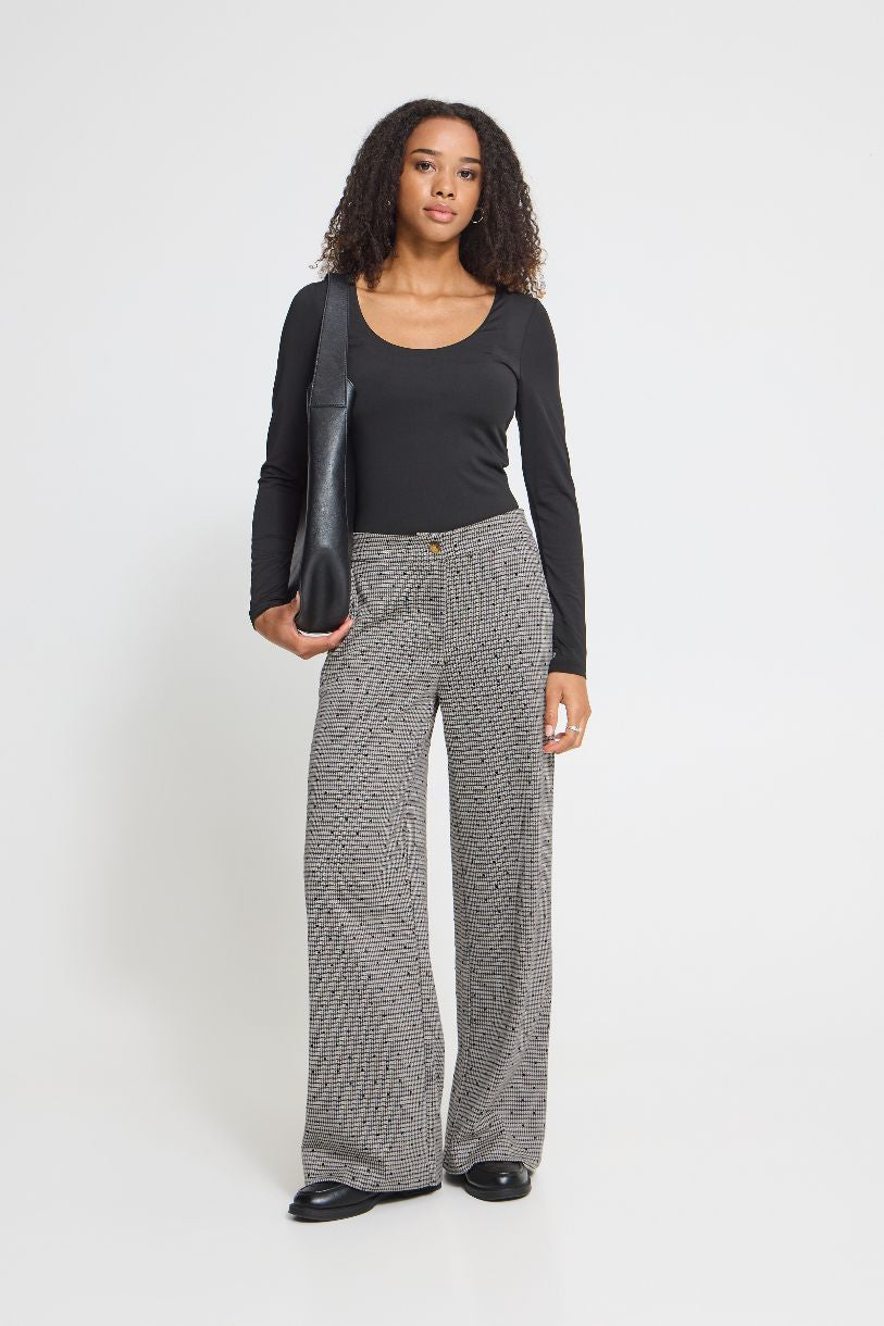 PANTALON LARGE KATE CHECKIT