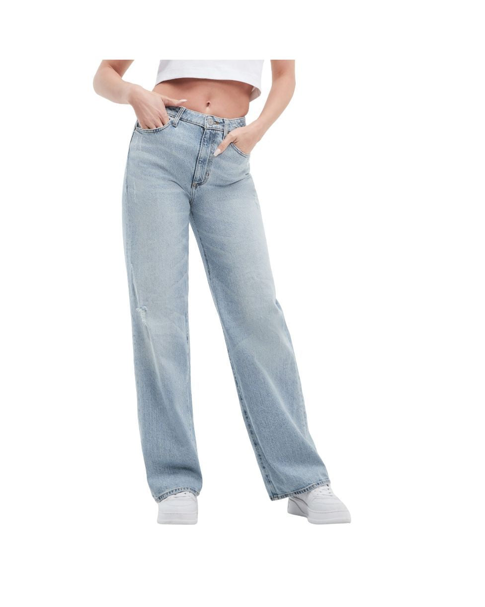 JEANS GUESS WIDE LEG MOONSTONE BLUE