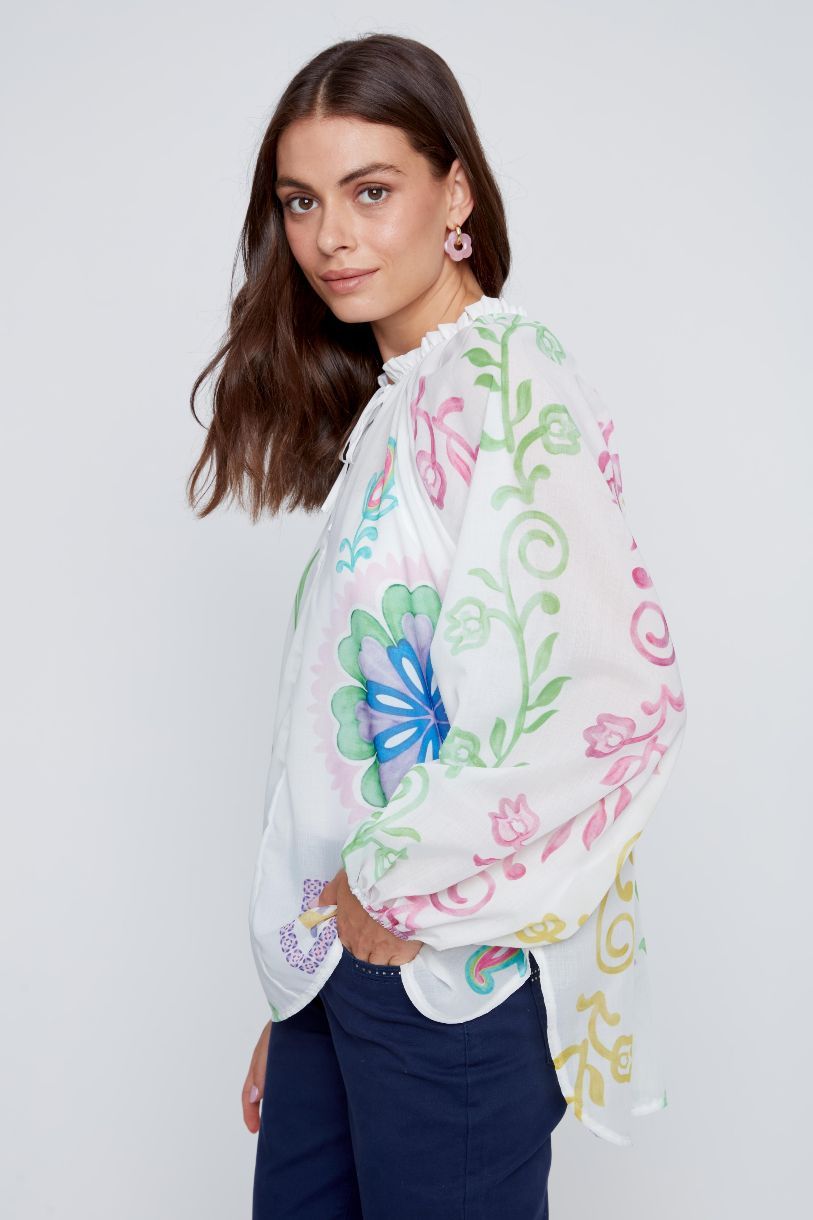 BLOUSE PEINTURE AUX DOIGTS