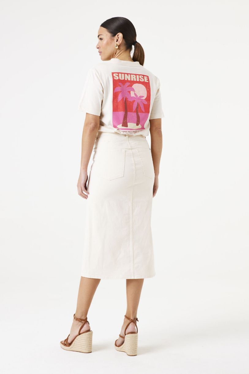 JUPE DE JEANS MIDI CELIA