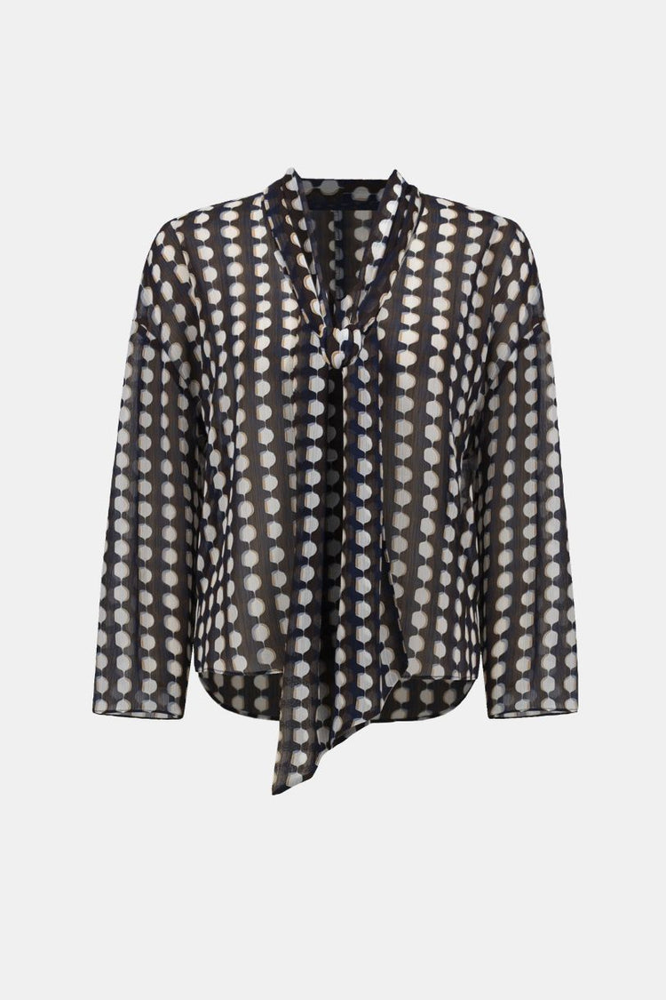 JOSEPH RIBKOFF BLOUSE GÉOMÉTRIQUE