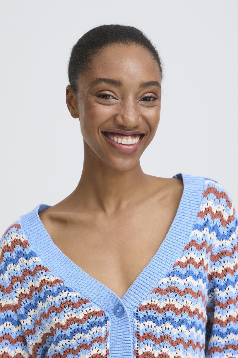 CARDIGAN NERO POINTELLE L'ACCENT FRANÇAIS