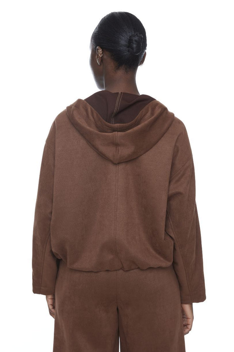 ILTM JACKET VEGAN SUEDE HOODED