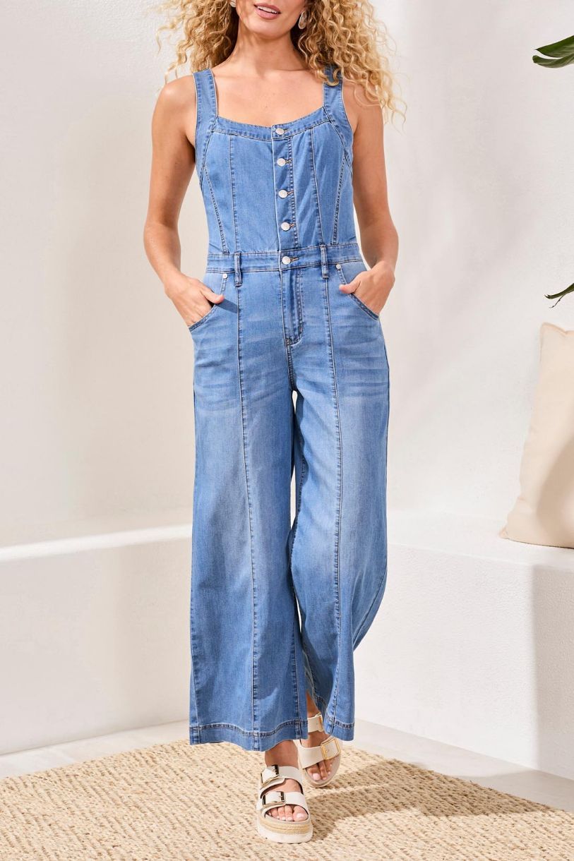 JUMPSUIT EN JEANS TRIBAL FÉMINIE & SEXY