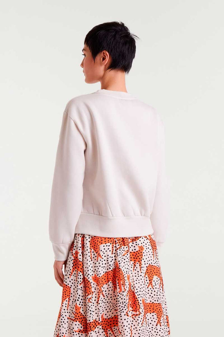 CHANDAIL EN COTON OUATÉ CAT LOVER