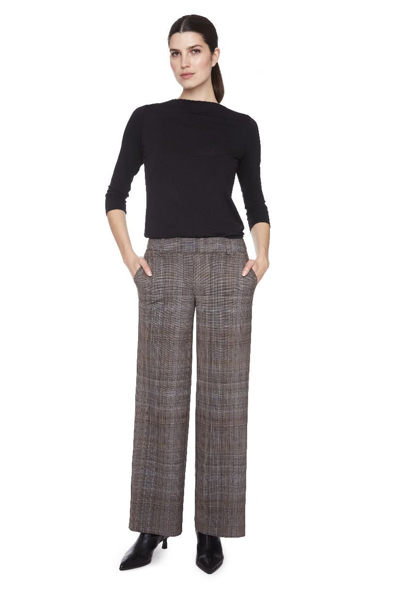 PANTALON LARGE UP HONEY PLAID