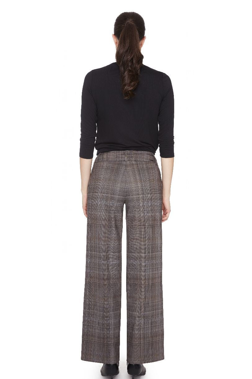 PANTALON LARGE UP HONEY PLAID