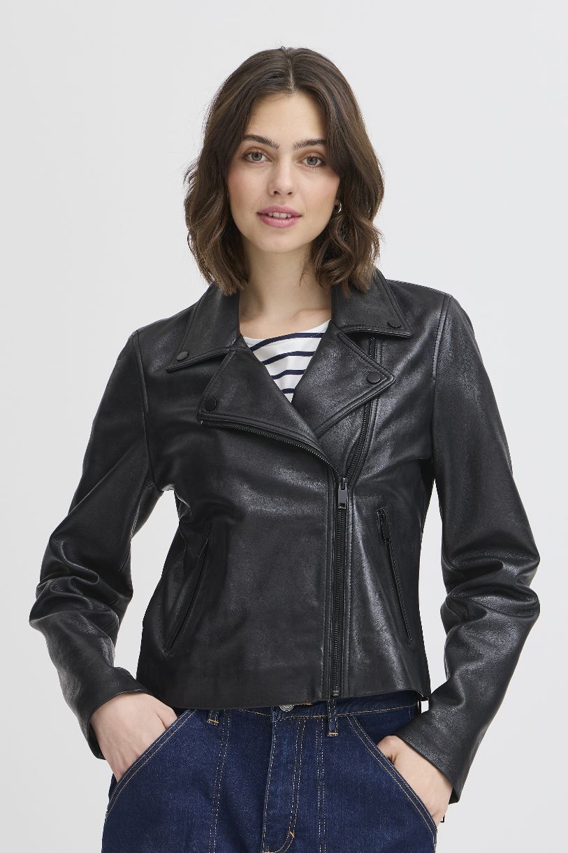 JACKET DE CUIR VÉRITABLE RAVA