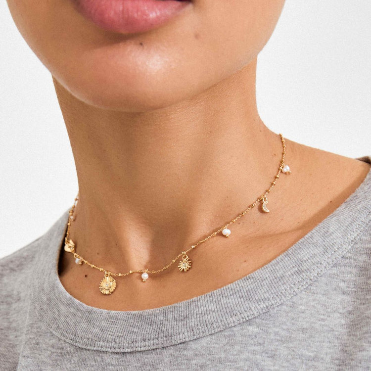 COLLIER MYLAN BRELOQUES CRISTAUX