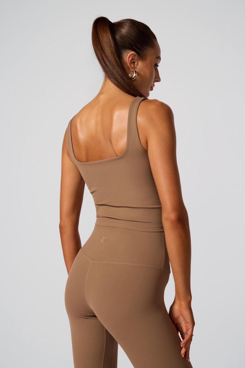 RIBBED CROP TANK