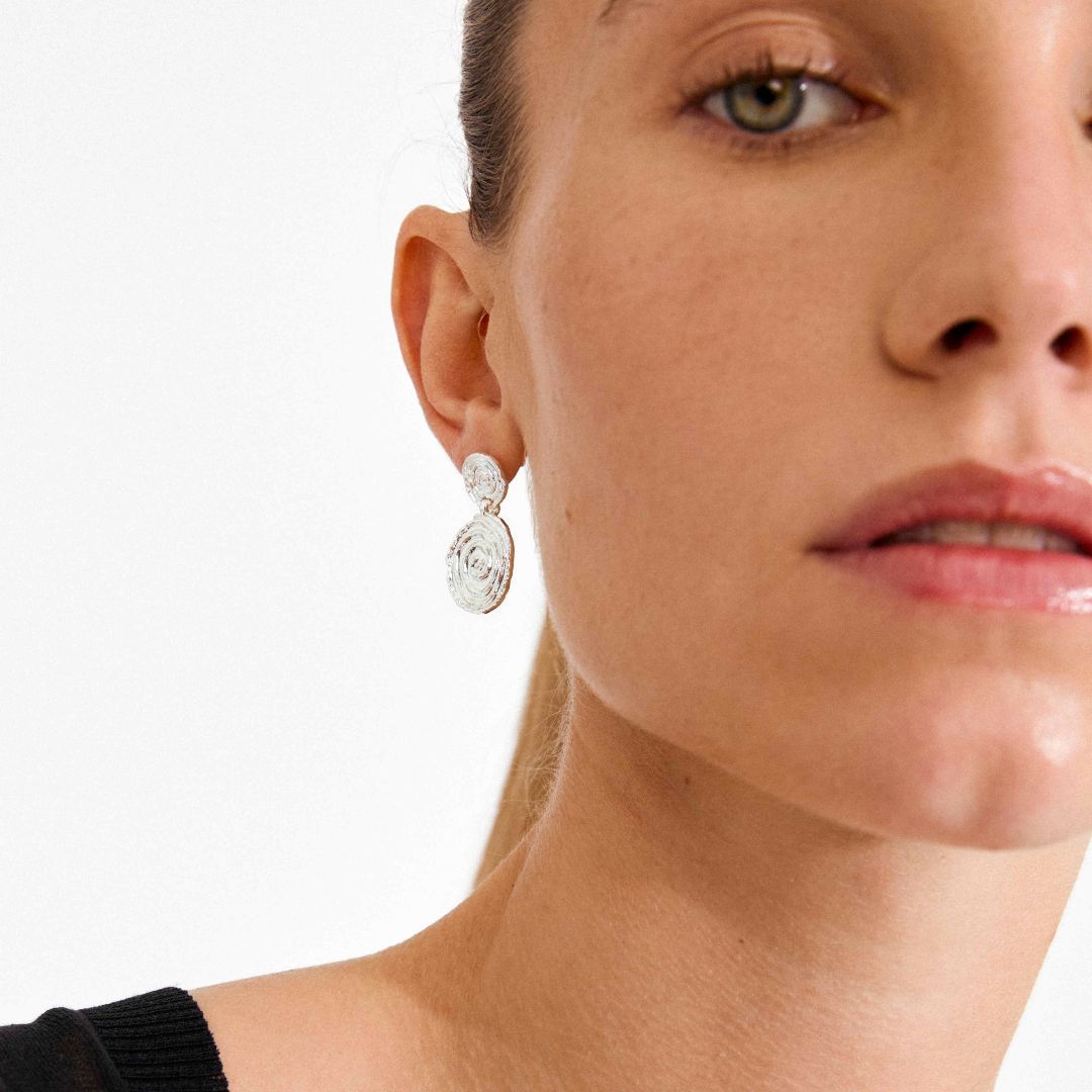 BOUCLES D'OREILLES AIR PENDENTIF SPIRALE