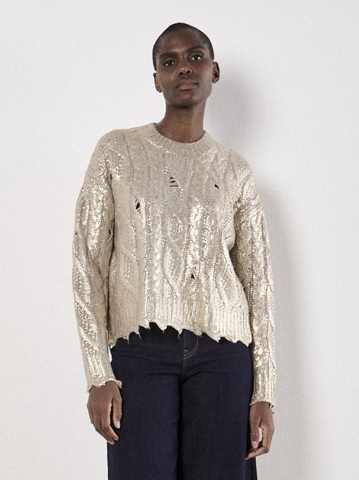 PULL LES TORSADES DORÉES