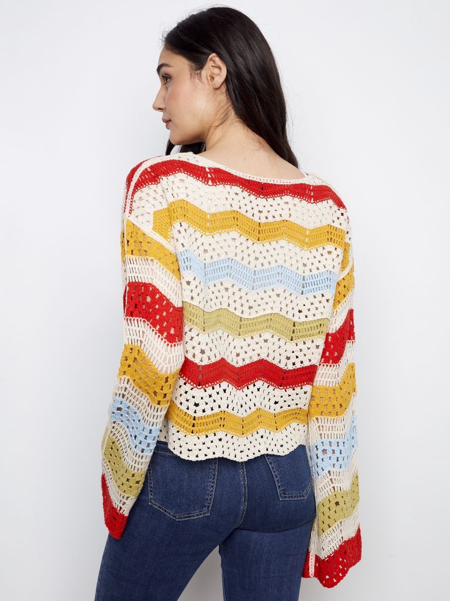 CHANDAIL SUIVRE LA VAGUE DES COULEURS