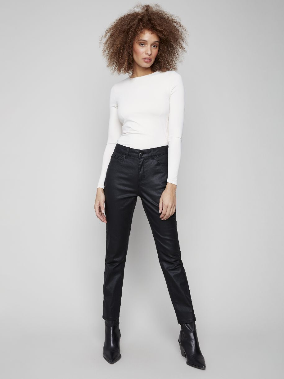 PANTALON EN CUIRETTE ÉTROIT CHARLIE B