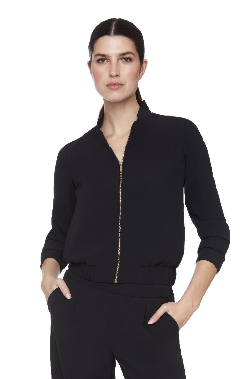 BOMBER UP SOLID VEGAN SILK