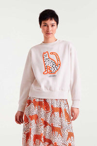 CHANDAIL EN COTON OUATÉ CAT LOVER