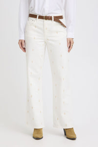 JEANS DROIT KIMU ET SON ORNEMENT