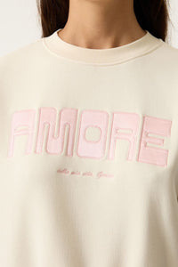 CHANDAIL EN COTON OUATÉ AMORE