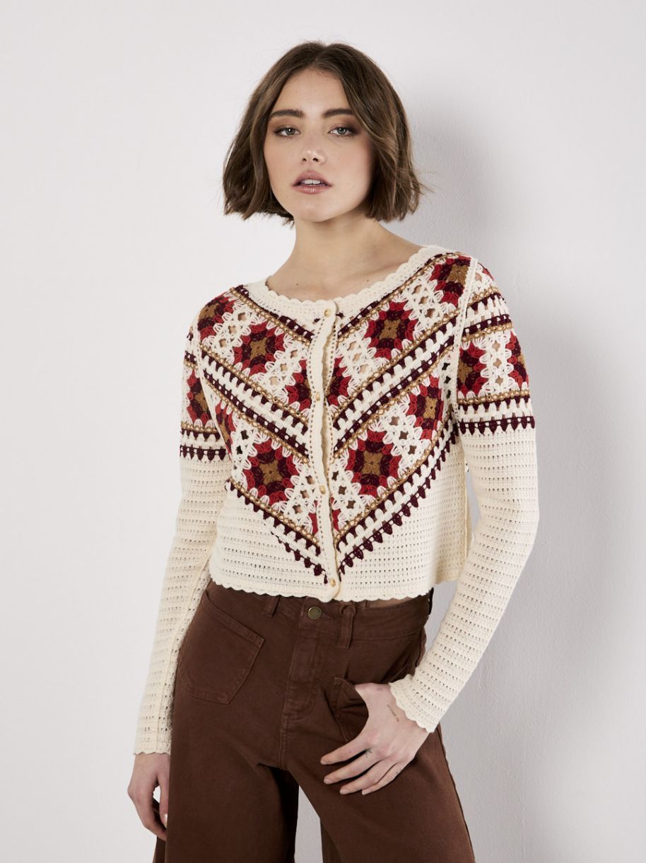 CARDIGAN CROP AU CROCHET