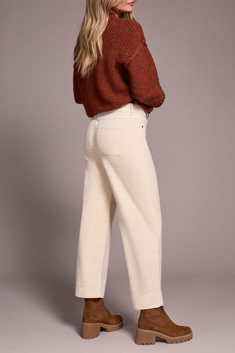 PANTALON CROP EN CORDUROY