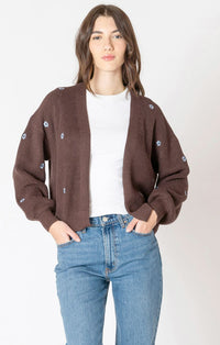 CARDIGAN MON CÔTÉ FLEUR BLEUE