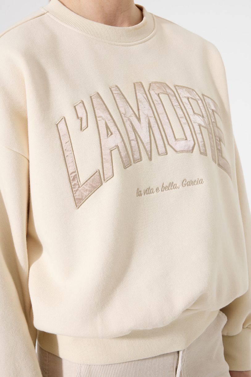 CHANDAIL EN COTON OUATÉ L'AMORE