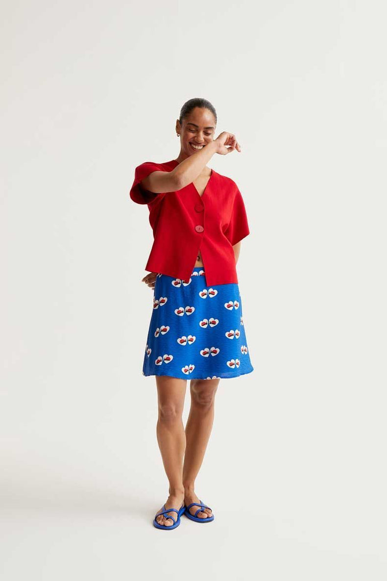 JUPE COURTE PETITE COCCINELLE