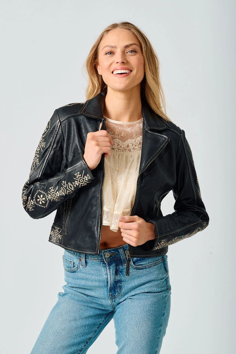 MAURITIUS JACKET DE CUIR CORA RF