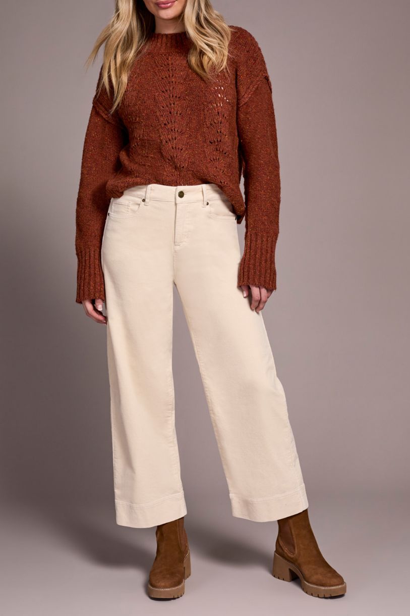 PANTALON CROP EN CORDUROY