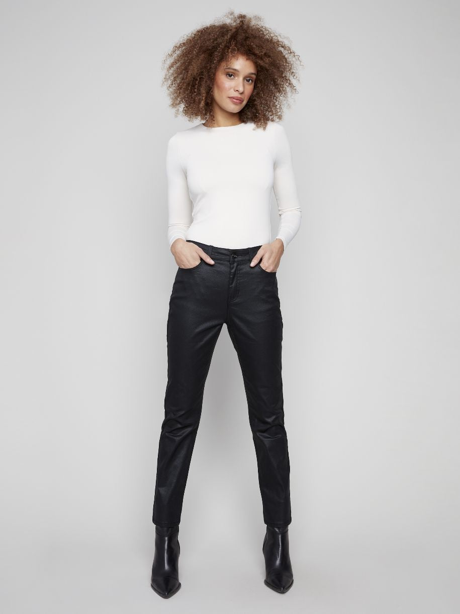 PANTALON EN CUIRETTE ÉTROIT CHARLIE B