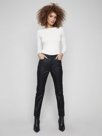 PANTALON EN CUIRETTE ÉTROIT CHARLIE B