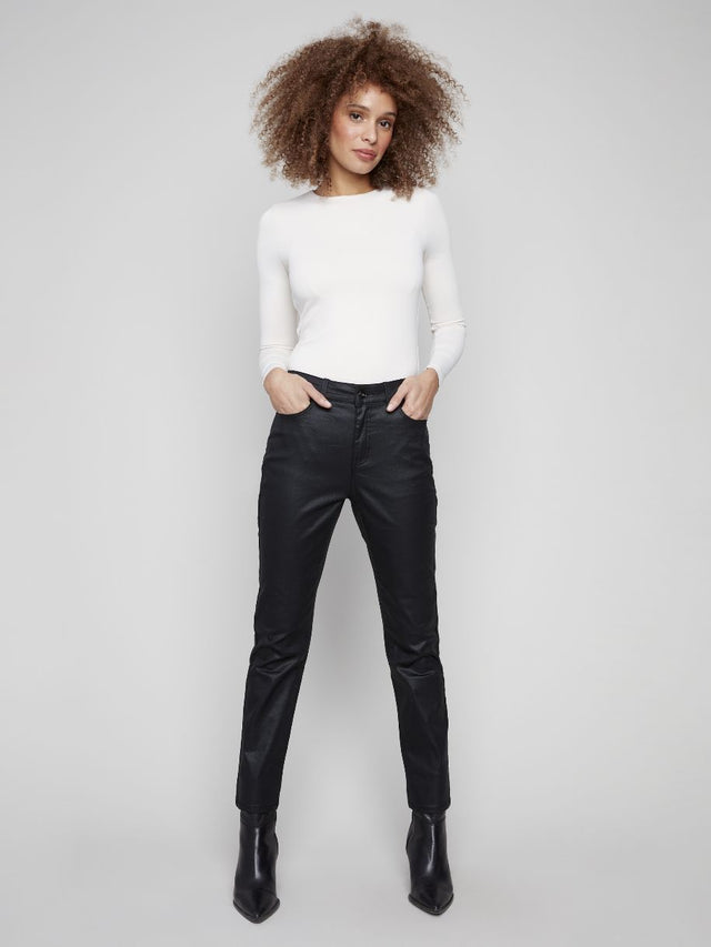 PANTALON EN CUIRETTE ÉTROIT CHARLIE B