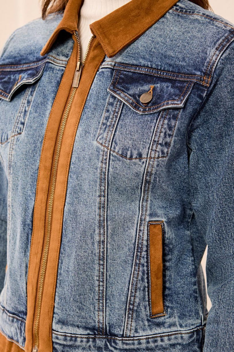 TRIBAL JACKETS DE JEANS ET SUÈDE