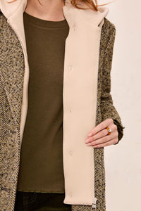 TRIBAL MANTEAU FOOLER-SADDLEBROWN